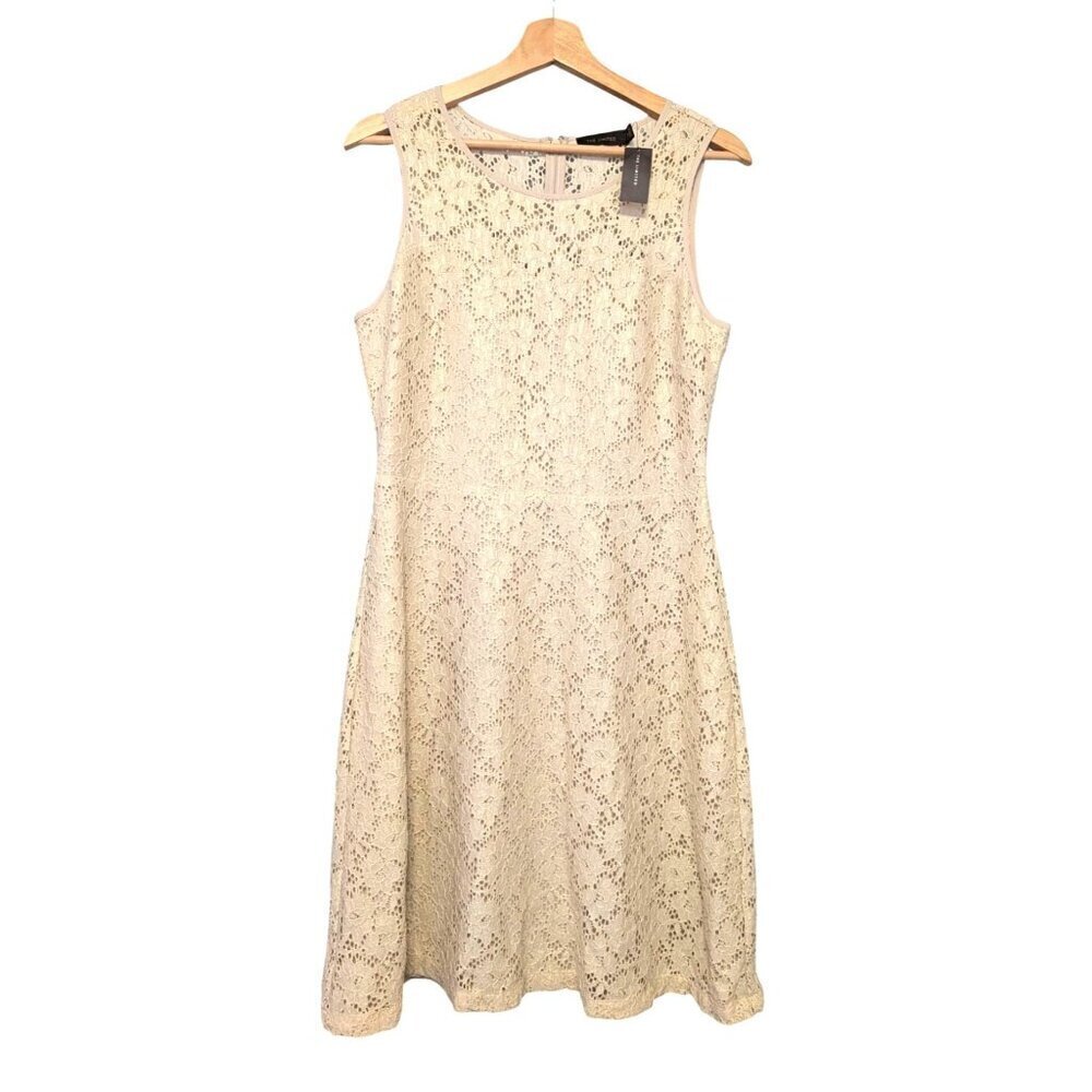 NWT The Limited Beige Lace Sleeveless Fit & Flare Dress Size 8 Cocktail Party